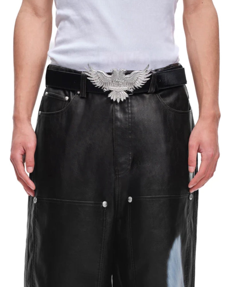 【The Boy Has No Patience】TBHNP LUMINOUS DAWN DOUBLE-HEADED EAGLE CRACKED BELT / 【ザボーイハズノーペーシェンス】ダブルヘッドイーグルベルト