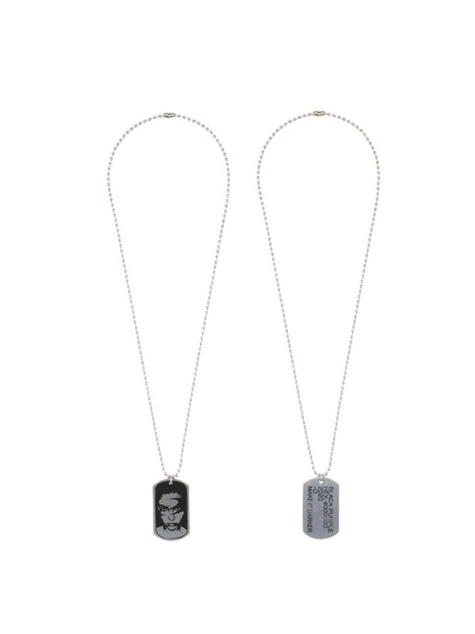 【BLACK PURPLE】Index Tag Necklace