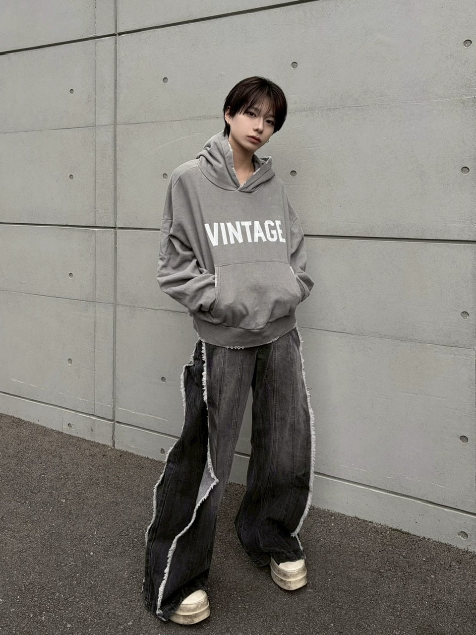 受注制【LUV CODE】pigment logo hoodie (2color)