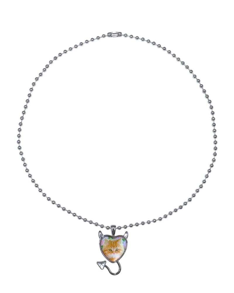 【HURJABOYACC】DEVIL HEART CHAIN NECKLACE CAT