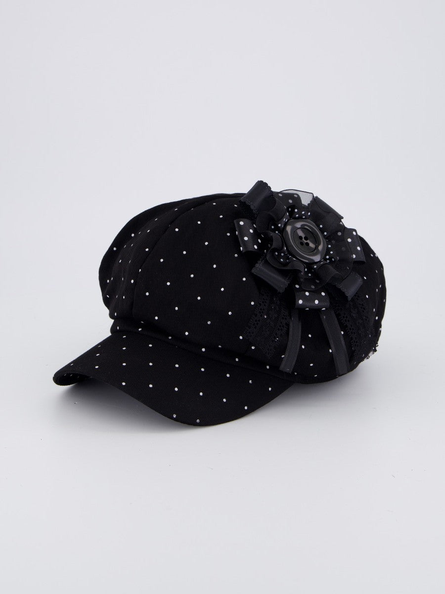 【CHERRYQUIRI】Soft Punk Rosette Newsboy Cap