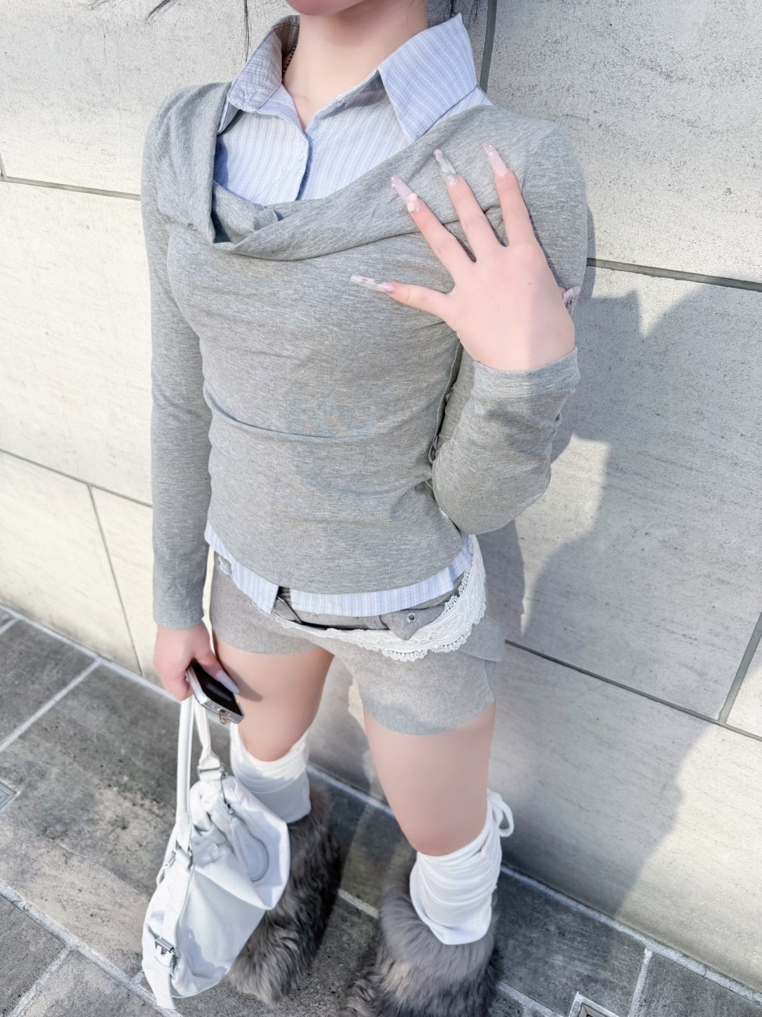 3/1 20:00発売 受注制【nmtc +】belt sweat shorts / 【エヌエムティーシープラス】ベルトスウェットショートパンツ (2color)