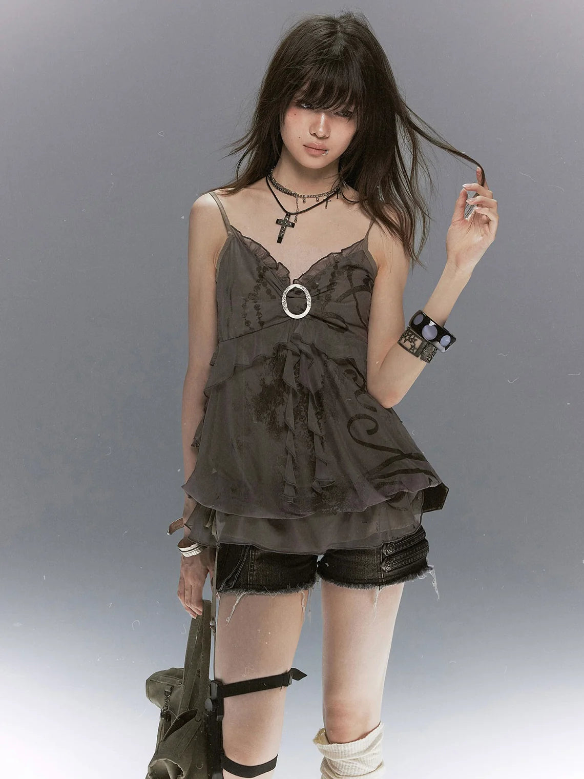 【Cest Nous】Lace beaded camisole