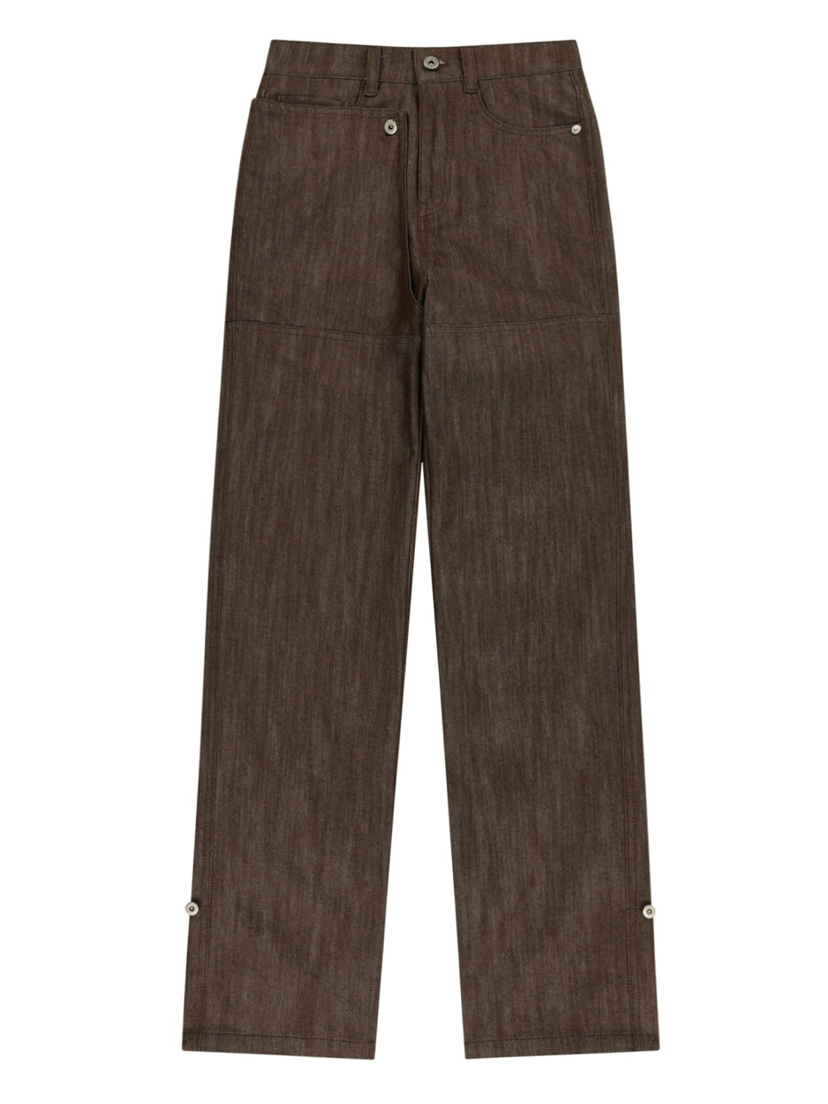 【OJOS】Metal Denim Pants