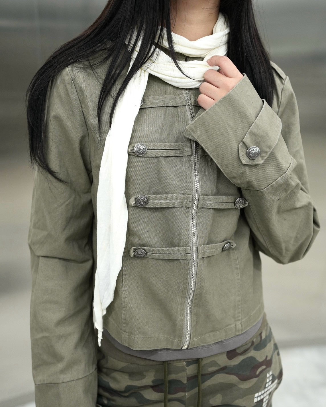 受注制【Never mind the XU】TWISTED LONG SCARF (4color)