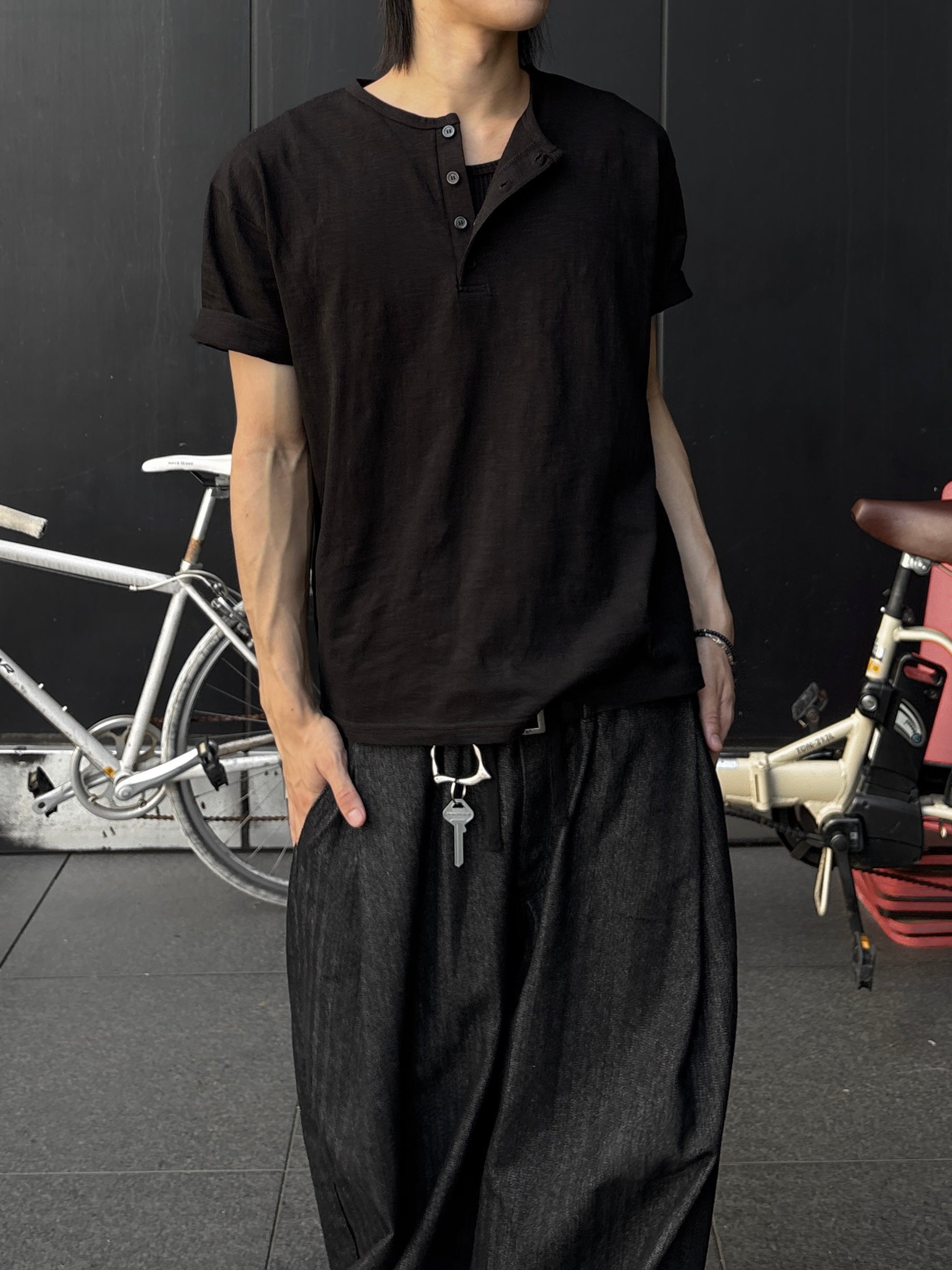 【youll】basic henley neck tee (2color)