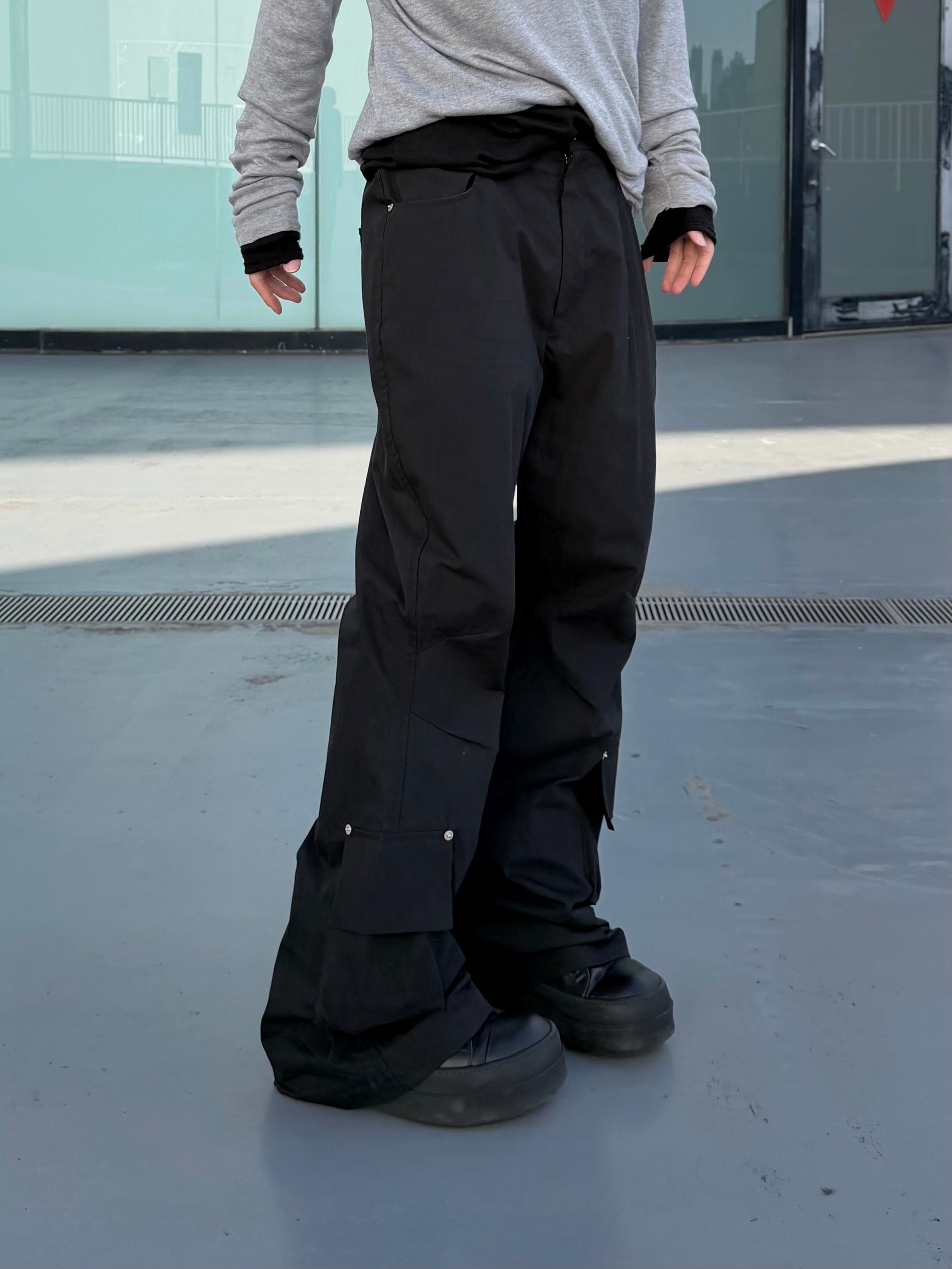 大阪店WEB限定受注制【Chikashitsu +】bootcut utility cargo pants