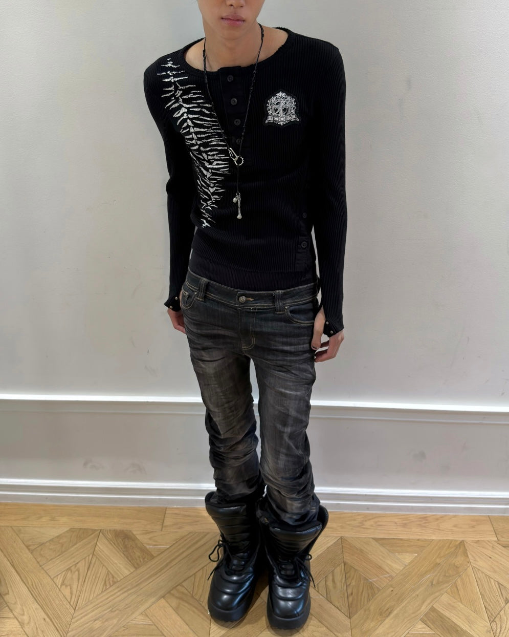 【LECYTO】Sacred Thorn Ribbed Top
