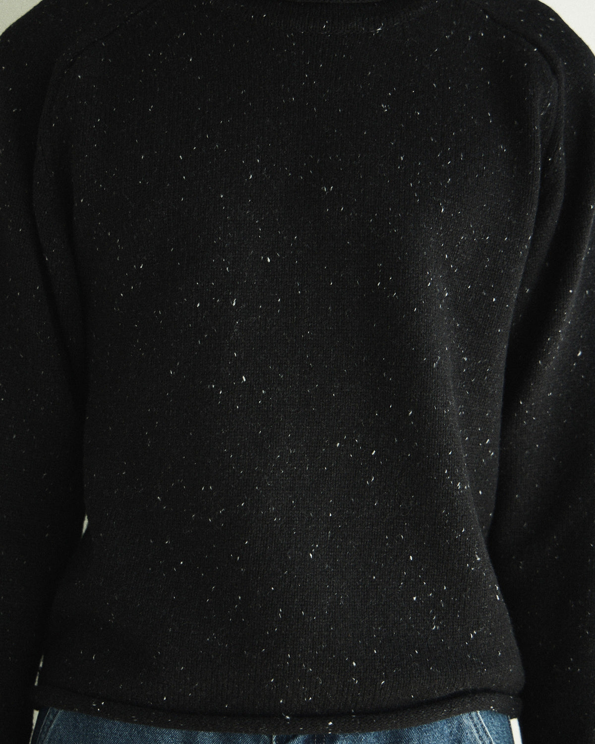【CS】Cut-Off Nep Crewneck Knit