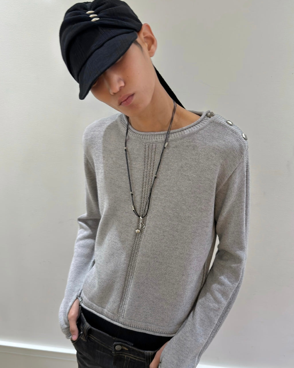 【LECYTO】Studded Strap Cap