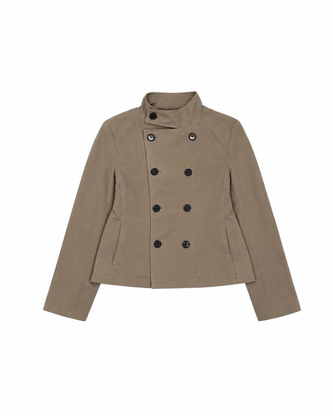 受注制【OaKS】low-neck slim-fit jacket (3color)