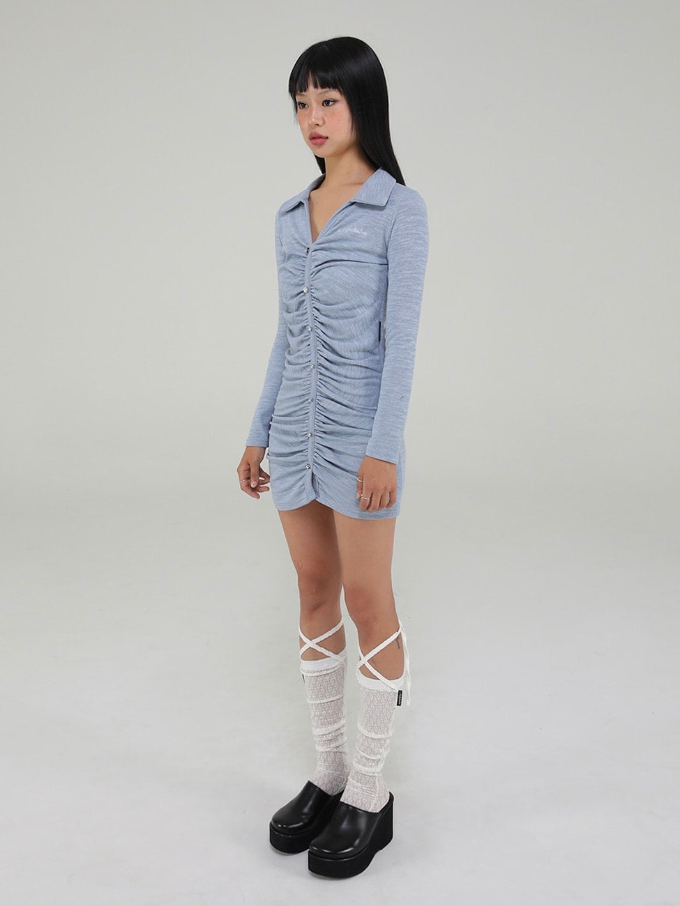 12/21 20:00 再販【Uglyshadow】LACE LONG SOCKS (5color)