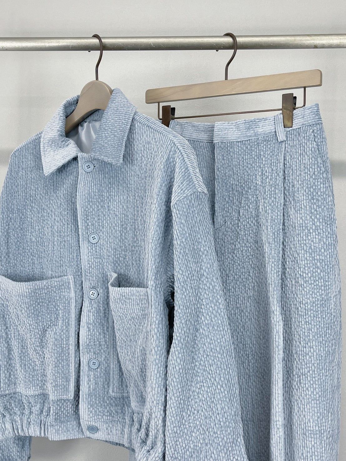 受注制【Chikashitsu +】set up high waist corduroy pants (3color)