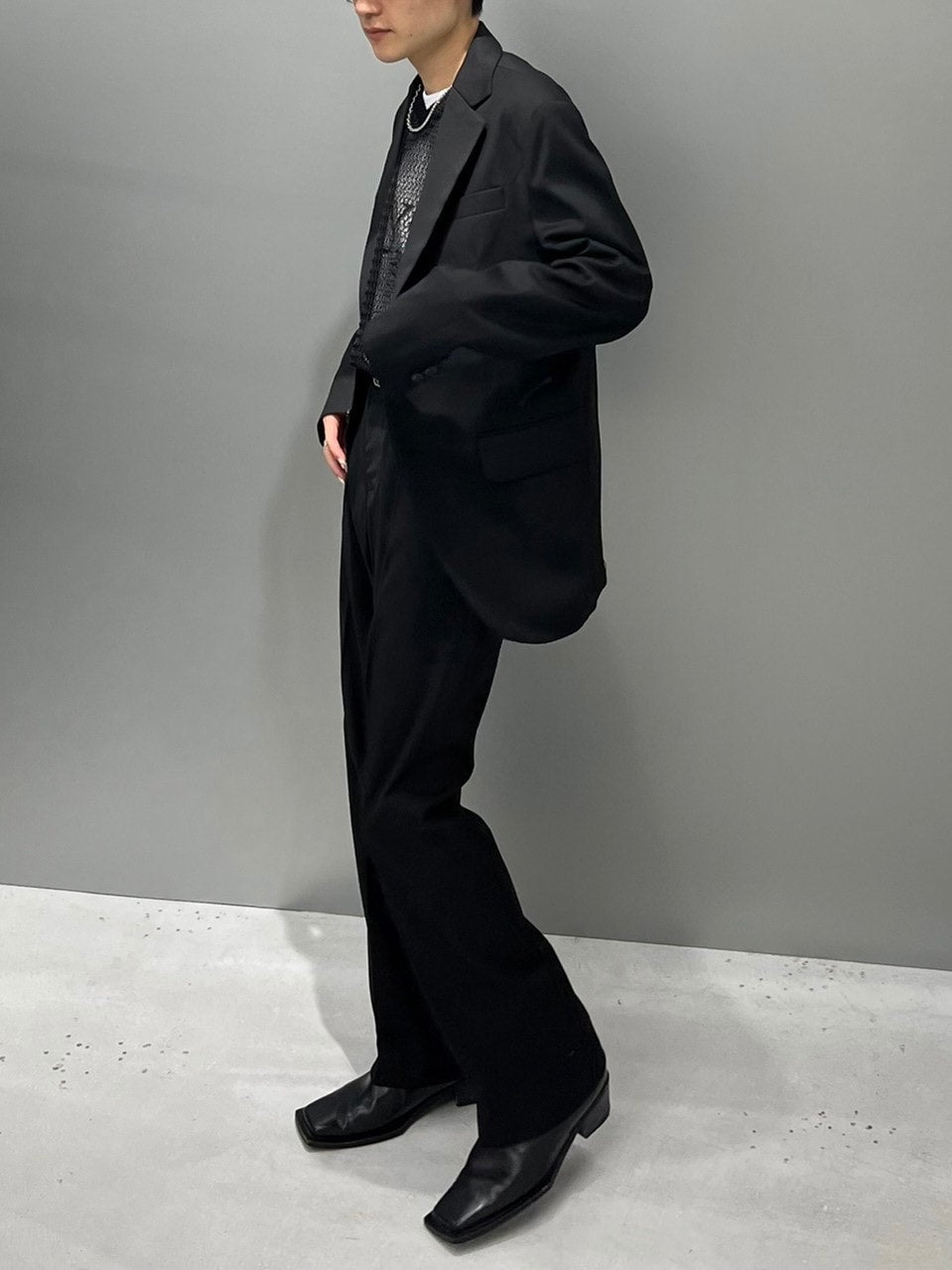 【Chikashitsu +】set up straight slacks (4color)