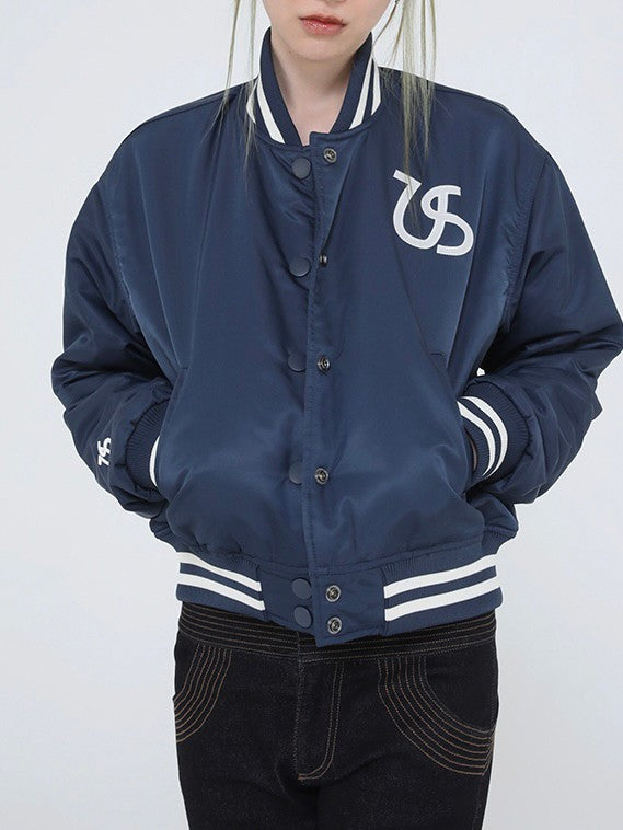 【Ugly shadow】BASEBALL JUMPER / 【アグリーシャドウ】ベースボールロゴプリント長袖ジャンパー