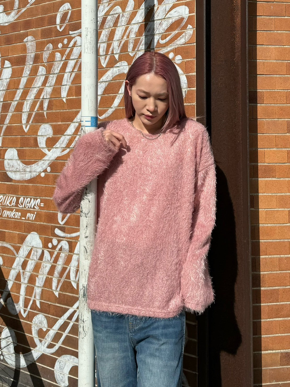 受注制【Chikashitsu +】shaggy knit (5color)