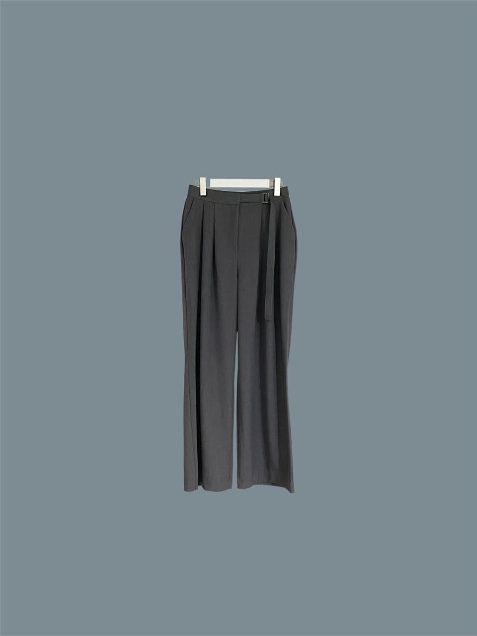 【Chikashitsu +】waist belt tuck slacks (3color)