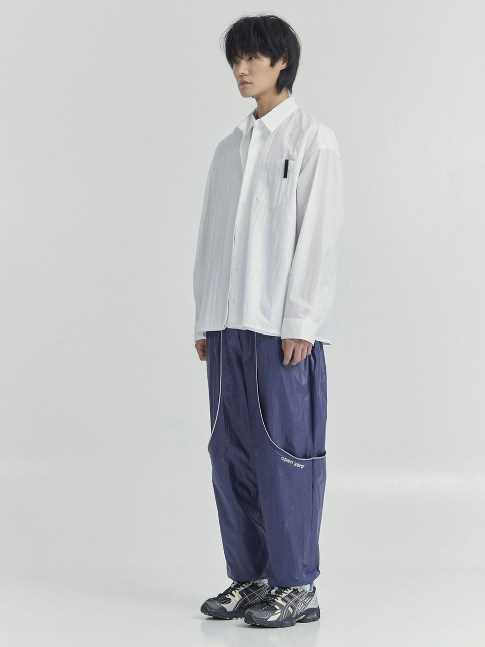 【OY】LAYERED PANEL LOGO SHIRTS