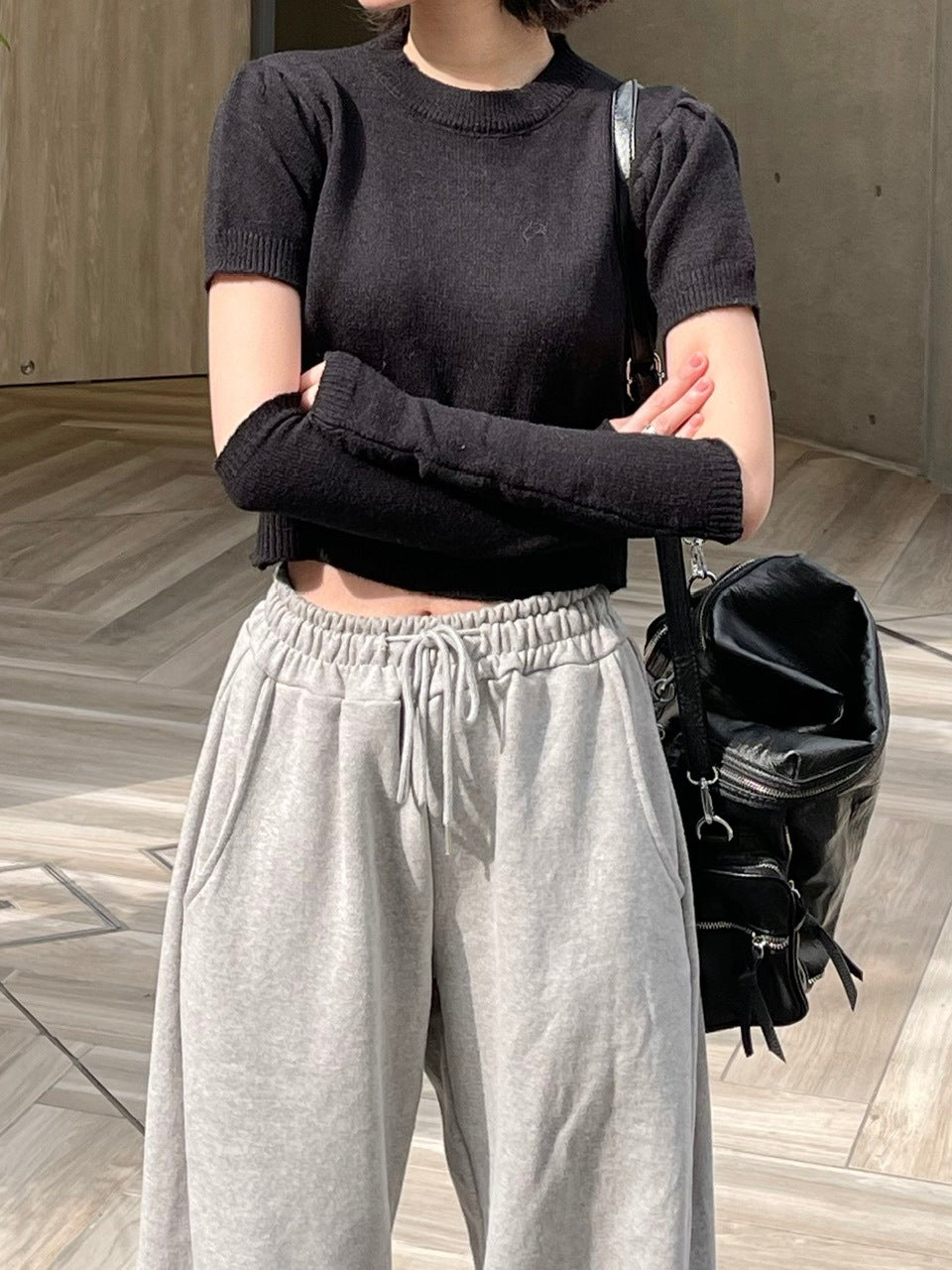 受注制【Chikashitsu +】zip design leather shoulder bag