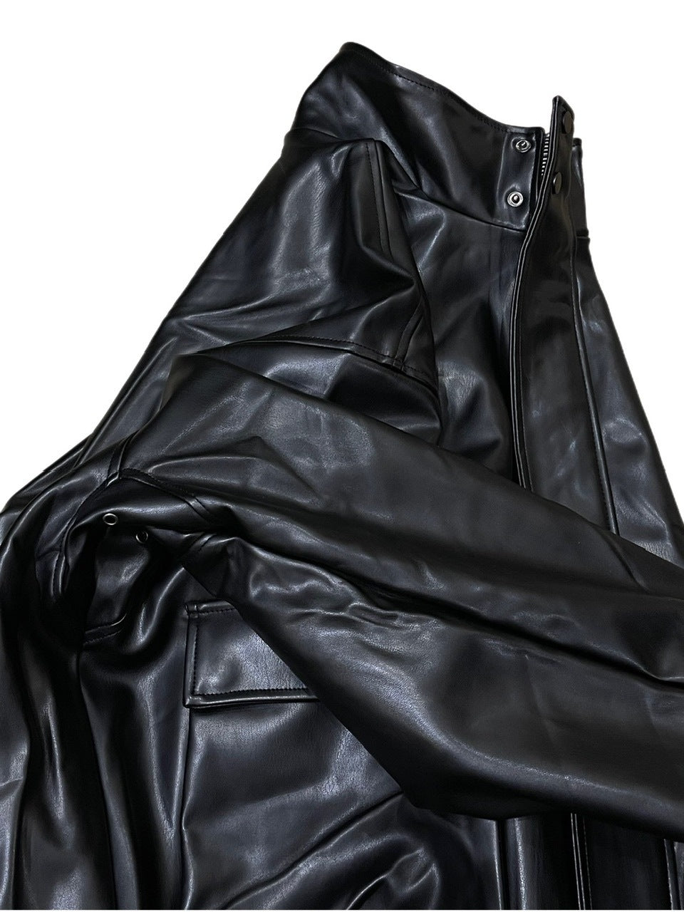 受注制【Chikashitsu +】leather bomber jacket