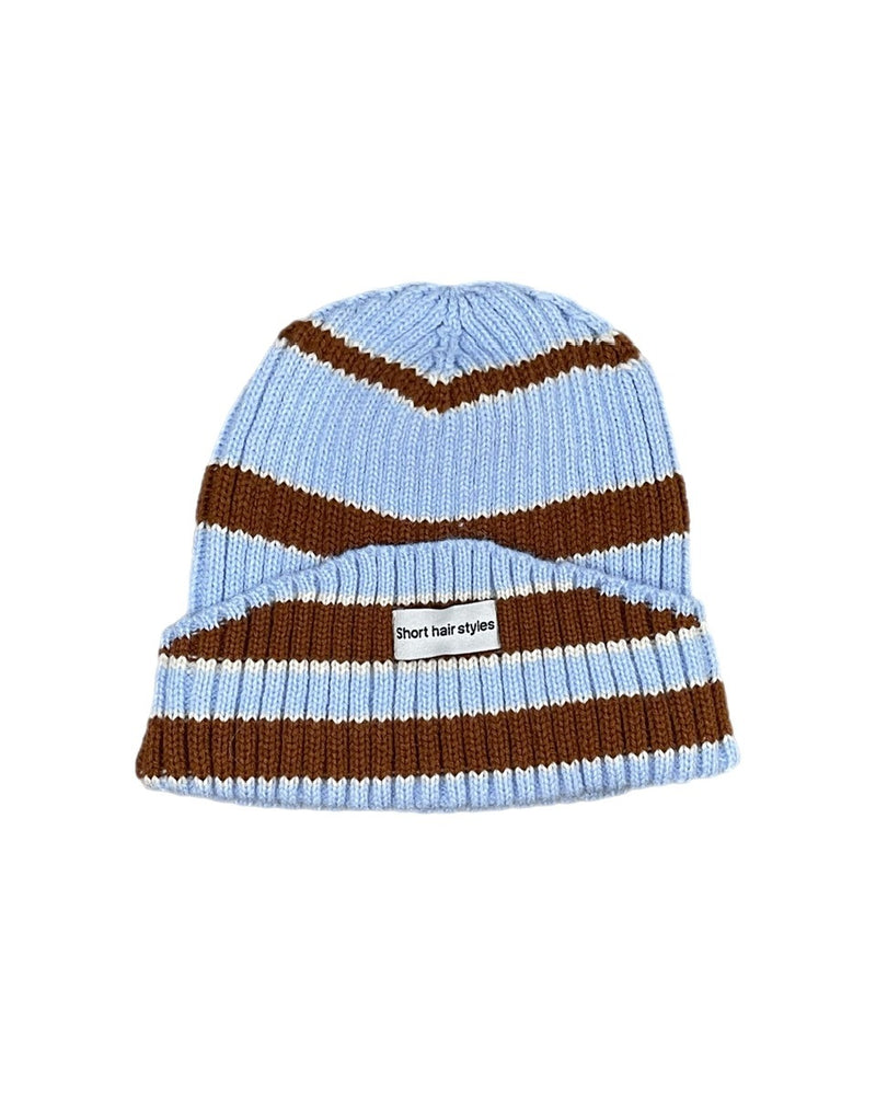 受注制【Chikashitsu +】border beanie (7color)