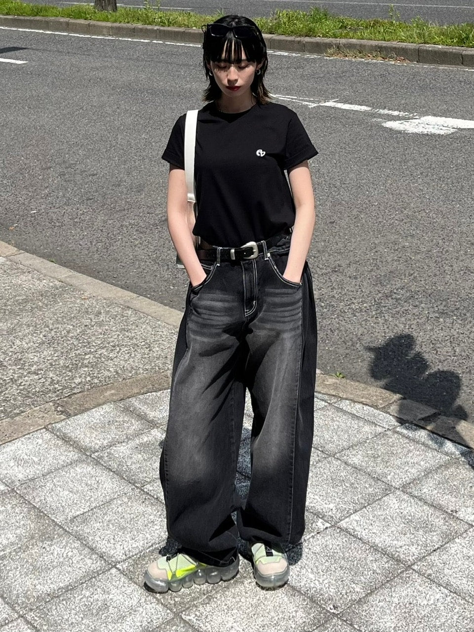 受注制【Chikashitsu +】snap button stitch denim pants / 【チカシツプラス】スナップボタンスティッチデニムパンツ