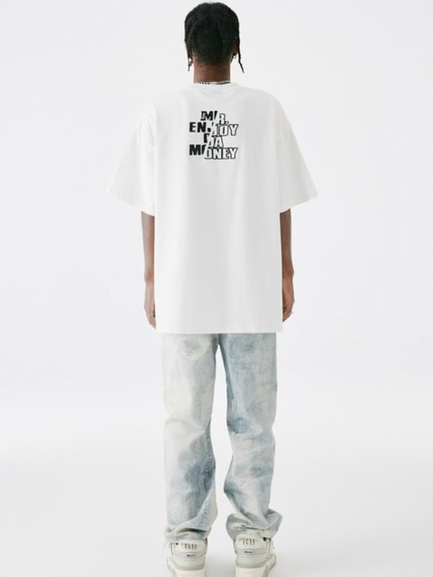 【MR. ENJOY DA MONEY】Cutting font short sleeves