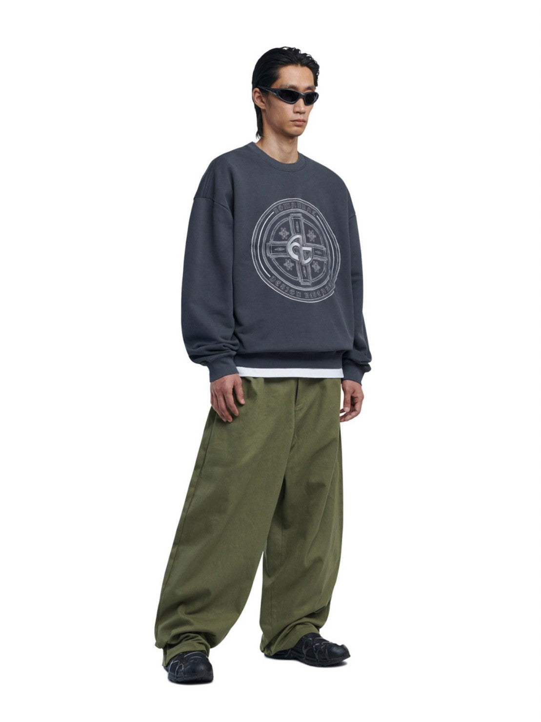 【NOMANUAL】SYMBOL WIDE PANTS