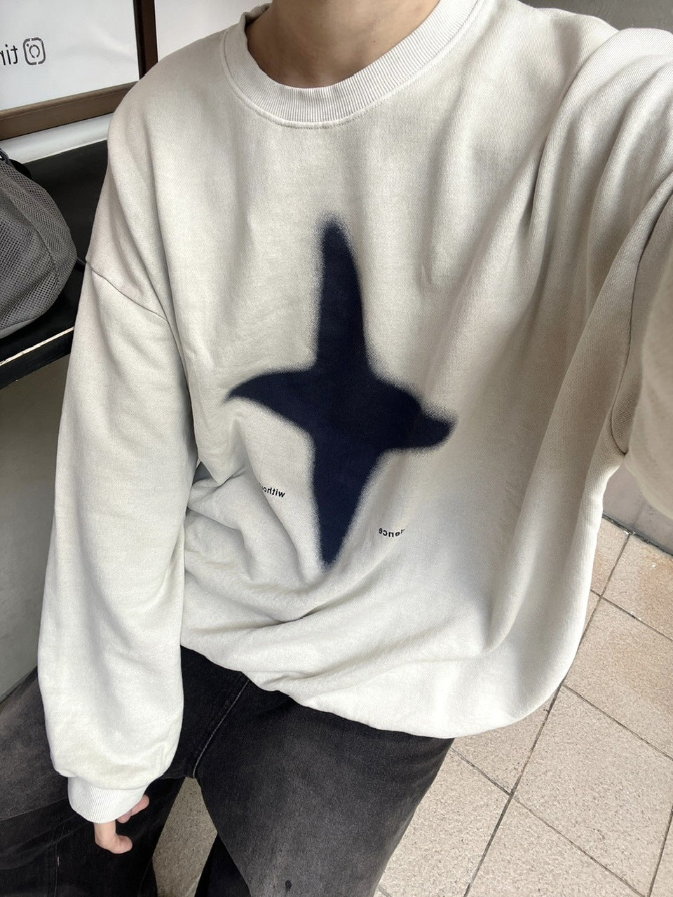 【youll】sparkle pigment sweat shirt (3color)