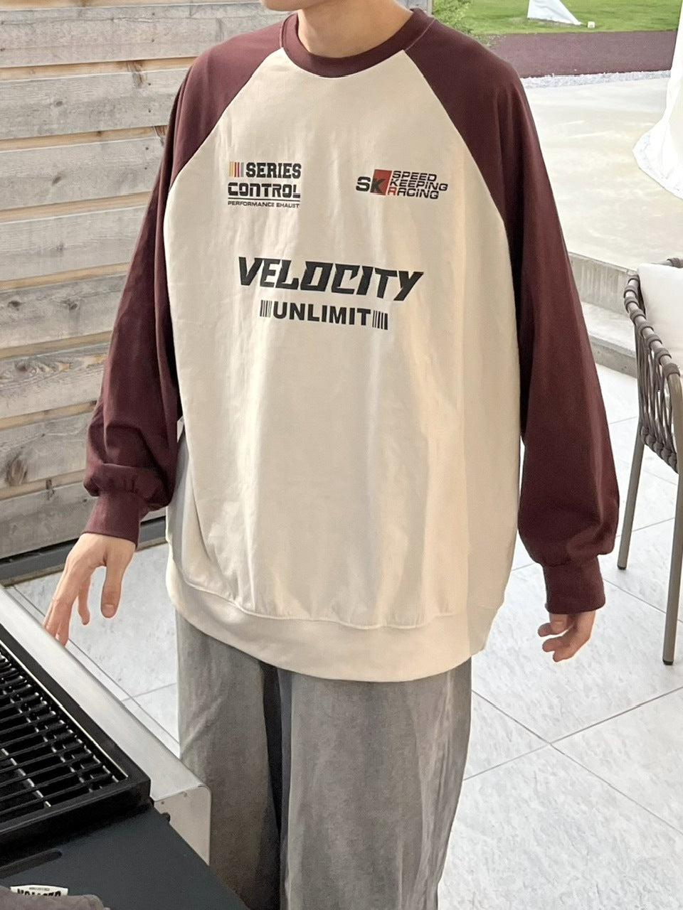 受注制【youll】velocity raglan long sleeve tee (2color)