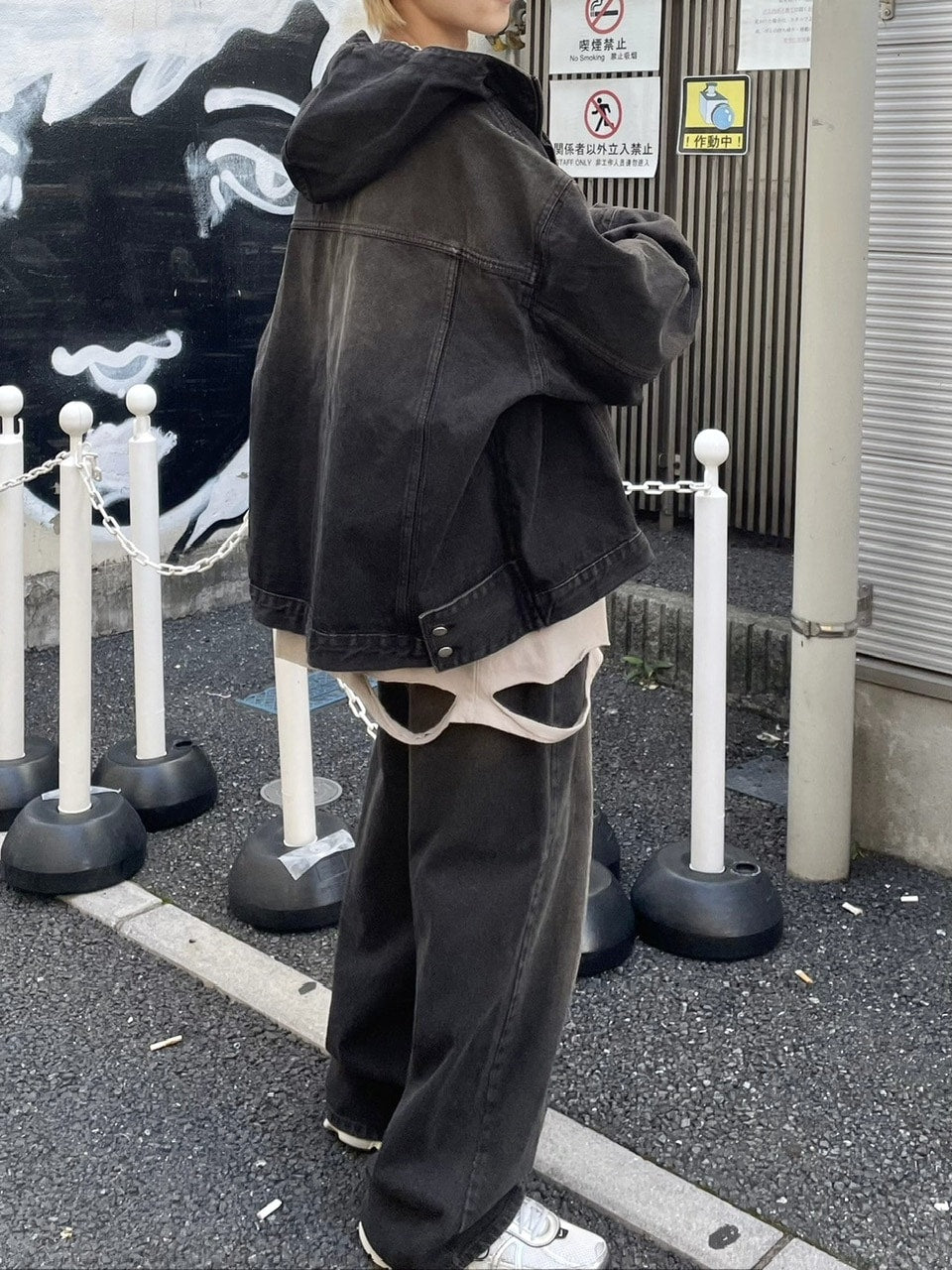 受注制【Never mind the XU】setup denim jacket (2color) / 【ネバーマインドザエックスユー】セットアップフードジップアップパーカーデニム長袖ジャケット