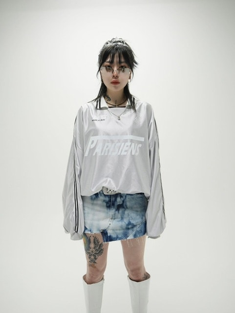 受注制【Never mind the XU】uniform line long sleeve tee (2color)