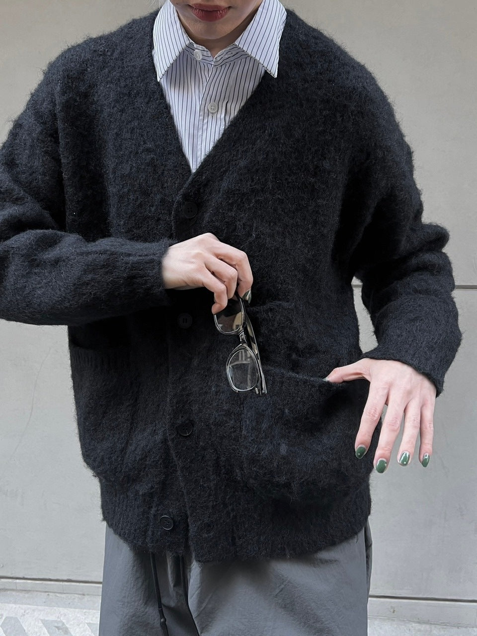 【Chikashitsu +】wool cardigan (4color)