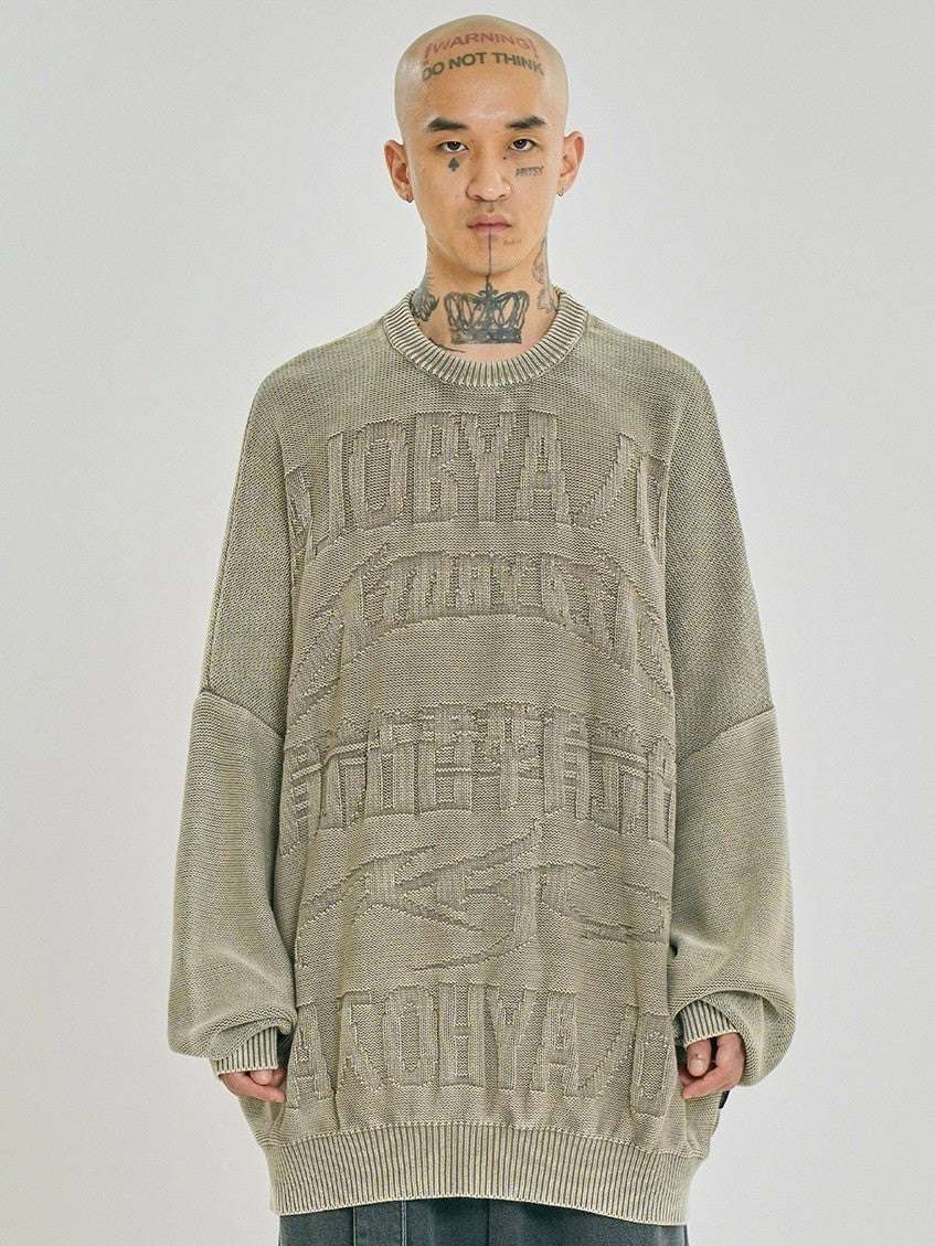 【AJOBYAJO】Total Logo Washed Sweater
