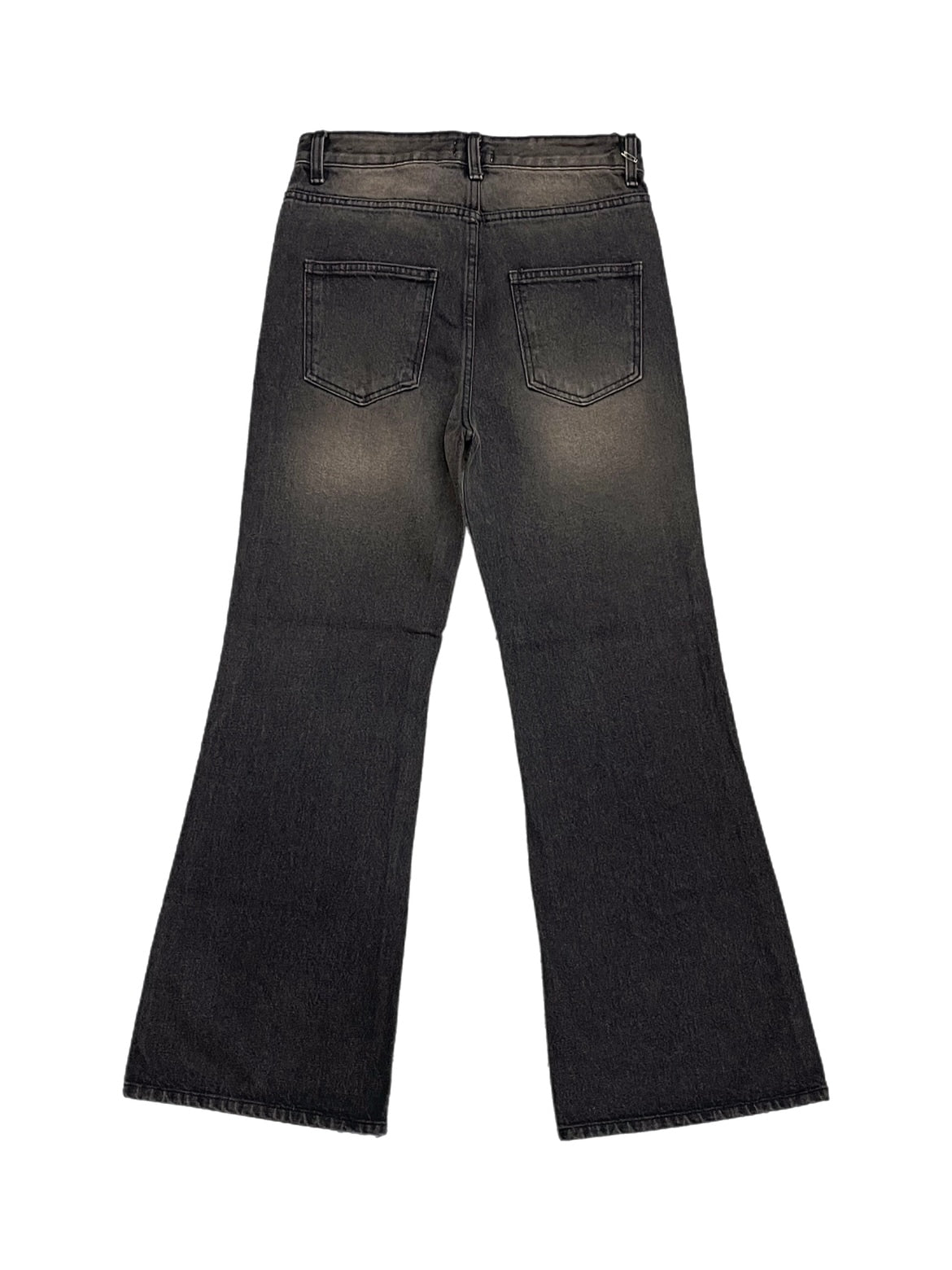 【Chikashitsu +】vintage wash bootscut denim pants (2color)