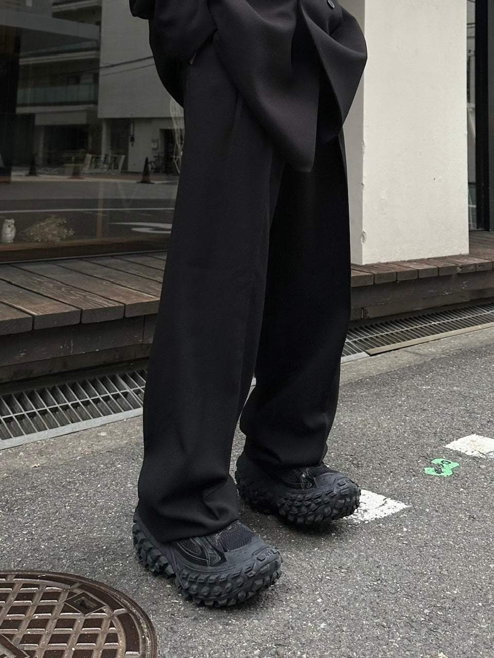 受注制【Chikashitsu +】set up belt slacks (3color)