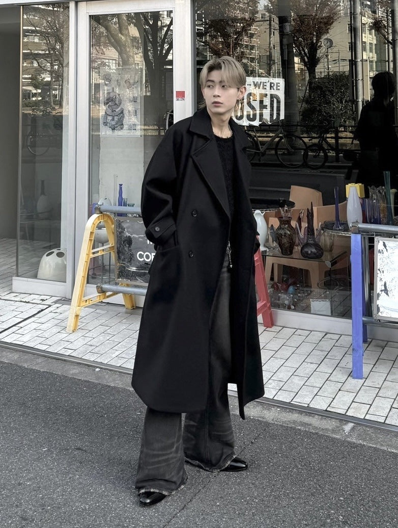 大阪店WEB限定【Chikashitsu +】oversized wool double coat (2color)