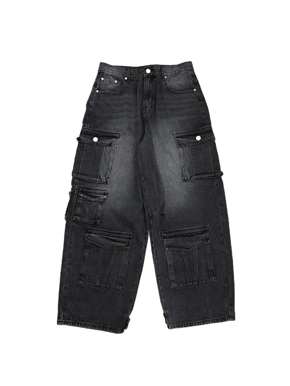 受注制【Chikashitsu +】vintage wash cargo denim pants (2color)
