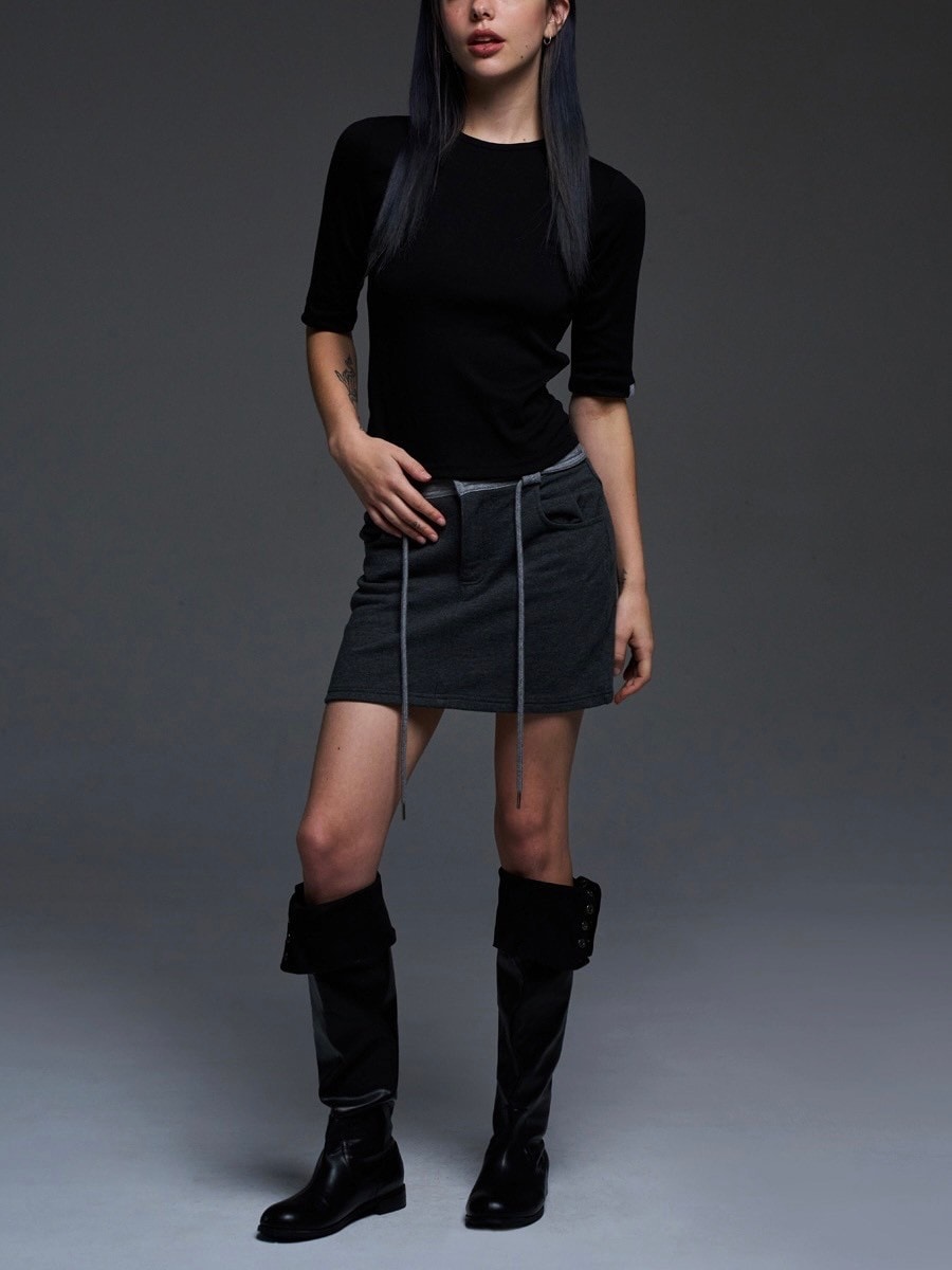 【FANCY CLUB】THREE QUARTER BASIC T-SHIRT