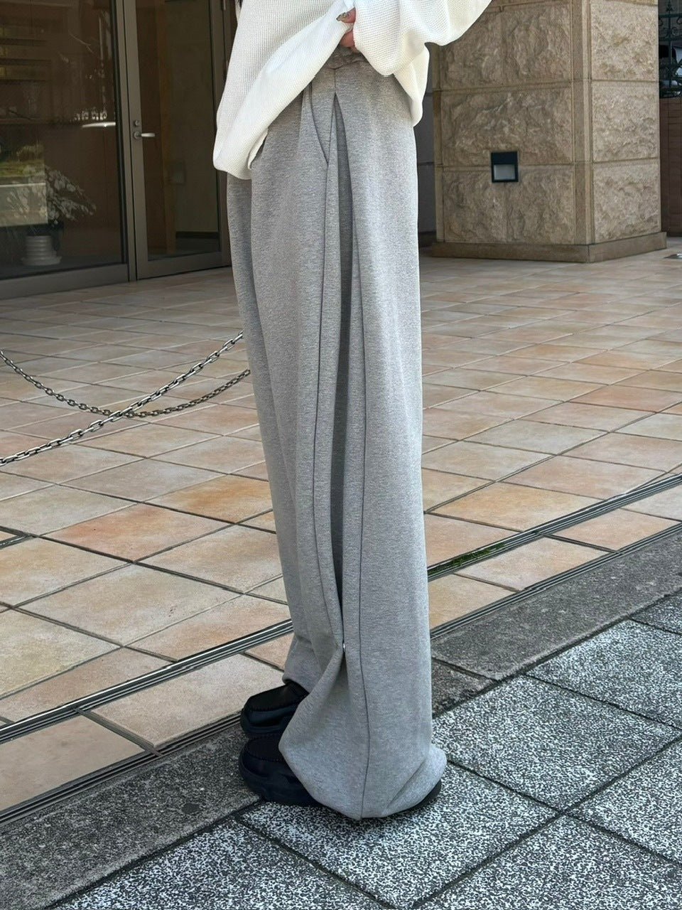 受注制【Chikashitsu +】snap button buggy sweat pants (3color) / 【チカシツプラス】スナップボタンバギースウェットパンツ