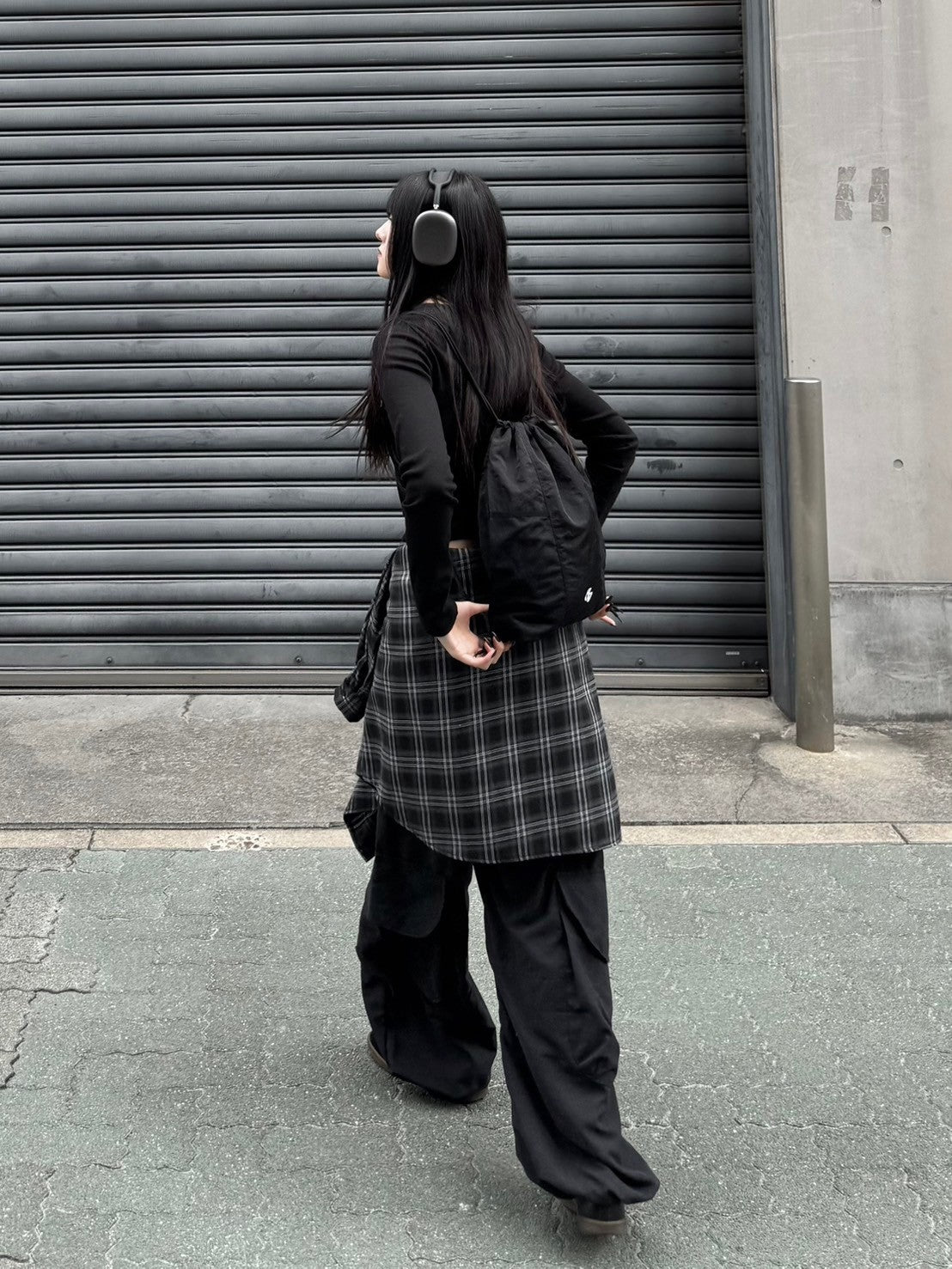 受注制【Chikashitsu +】oversized check shirt