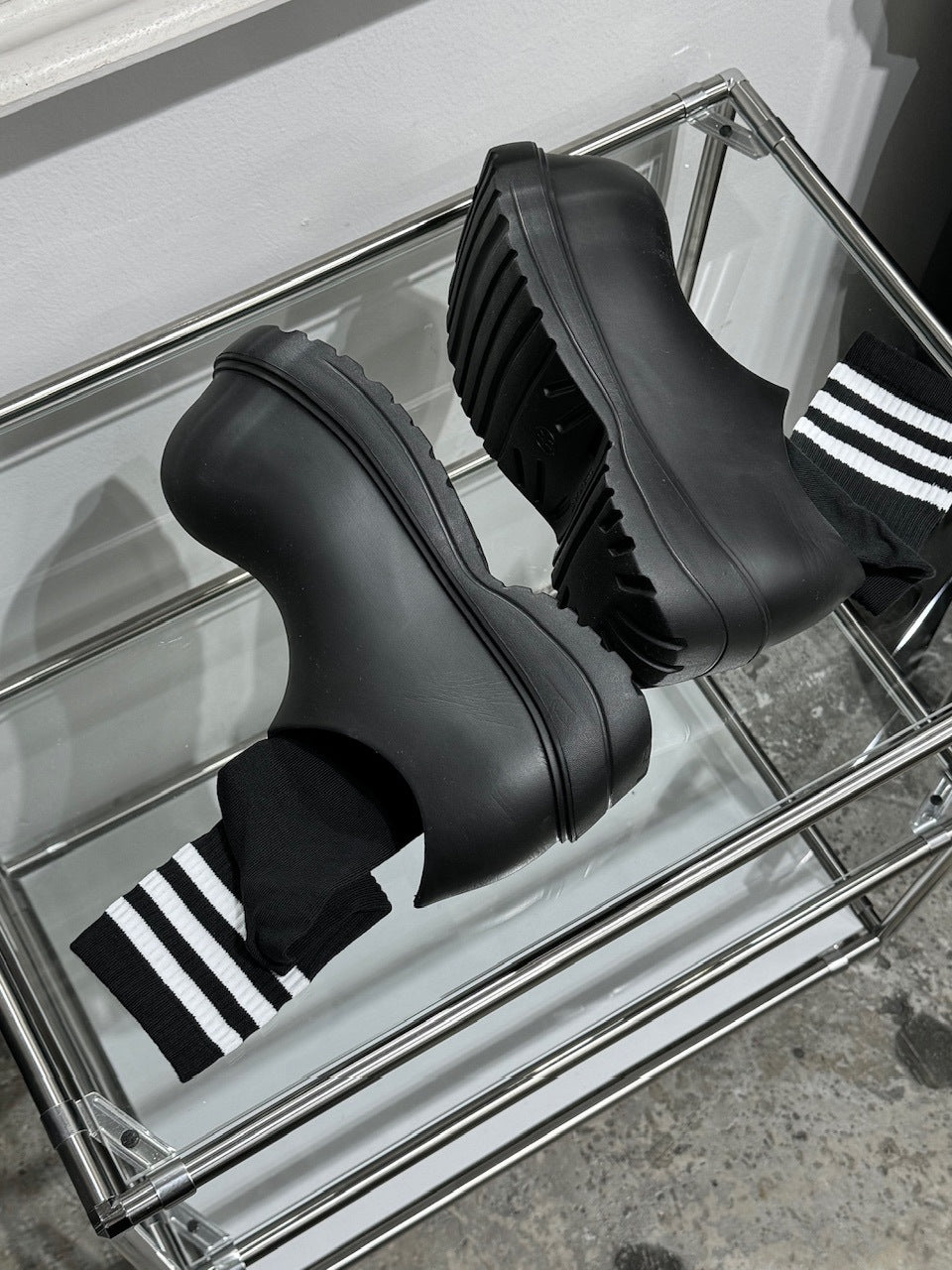 受注制【Chikashitsu +】volume sole clog shoes / 【チカシツプラス