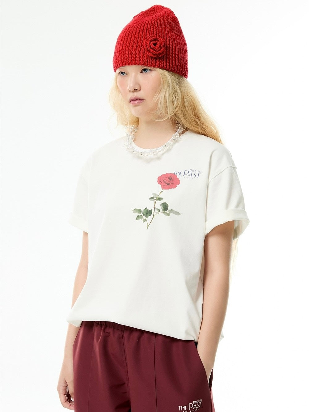 【ESC STUDIO】rose beanie made by mom and aunt