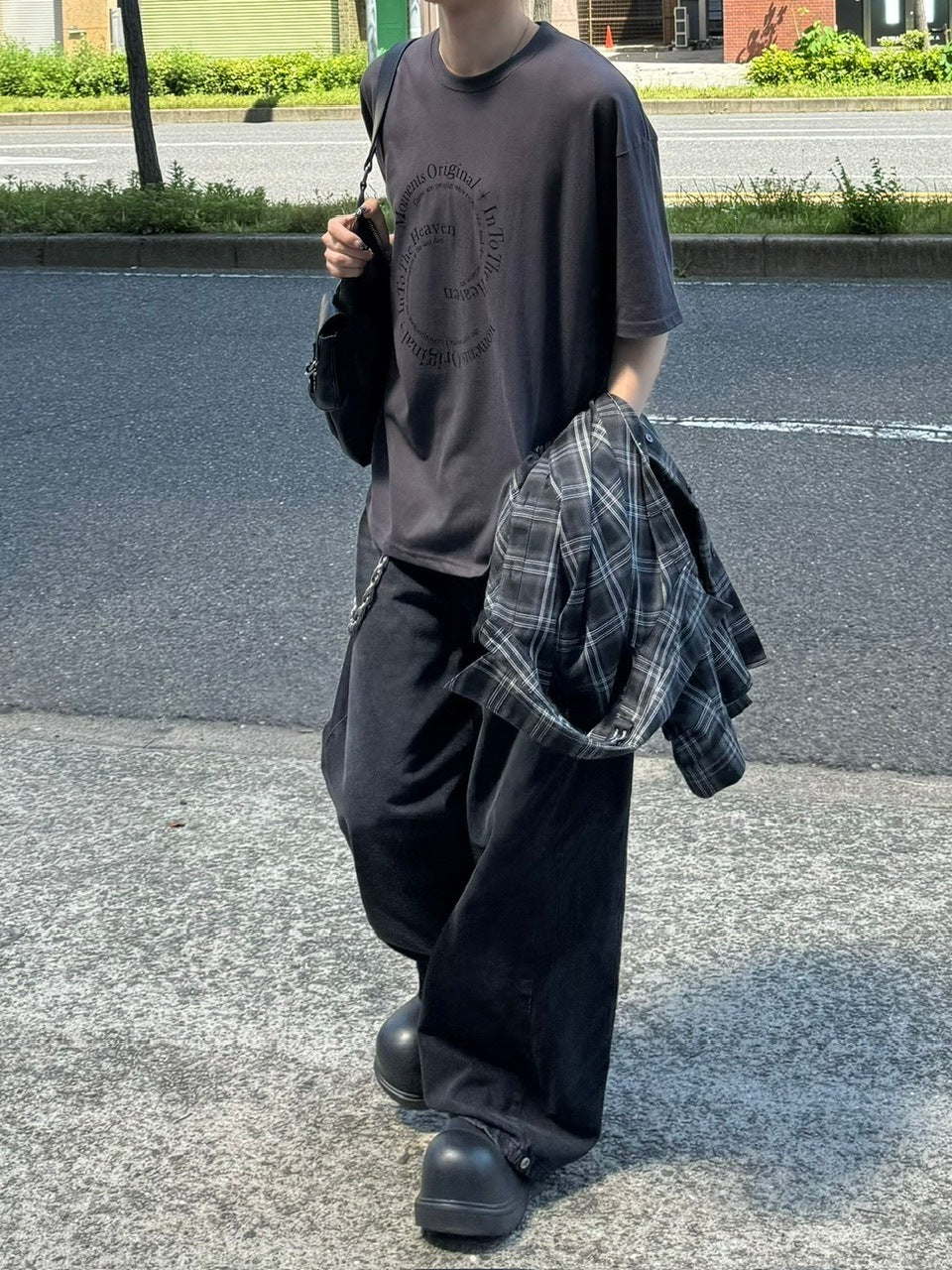 受注制【Chikashitsu +】logo graphic t-shirt 2 (3color) / 【チカシツプラス】グラフィックロゴプリント半袖Tシャツ