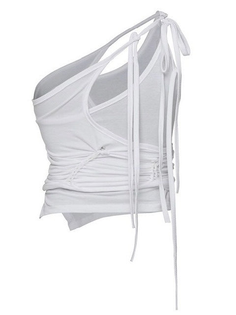 【FLAREUP】[SET] Handmade Twisted Layered Top