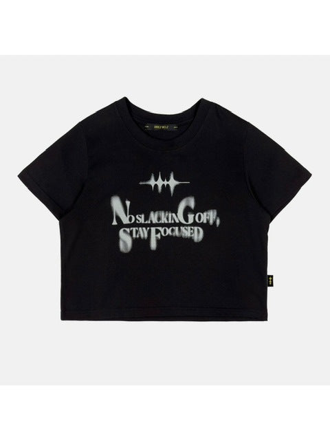 【HOLY NUMBER 7】Girl's hip-hop CROP T-SHIRTS / 【ホーリーナンバーセブン】ガールズヒップホップクロップ半袖Tシャツ