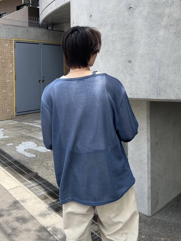 受注制【Chikashitsu +】belt design summer knit (3color)