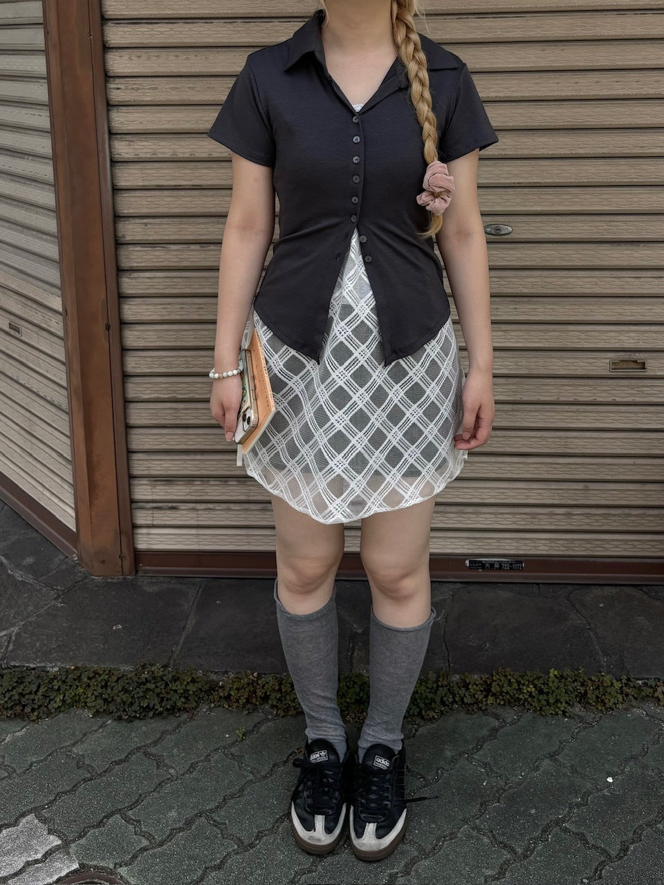 受注制【OaKS】slim collar short sleeve (4color)