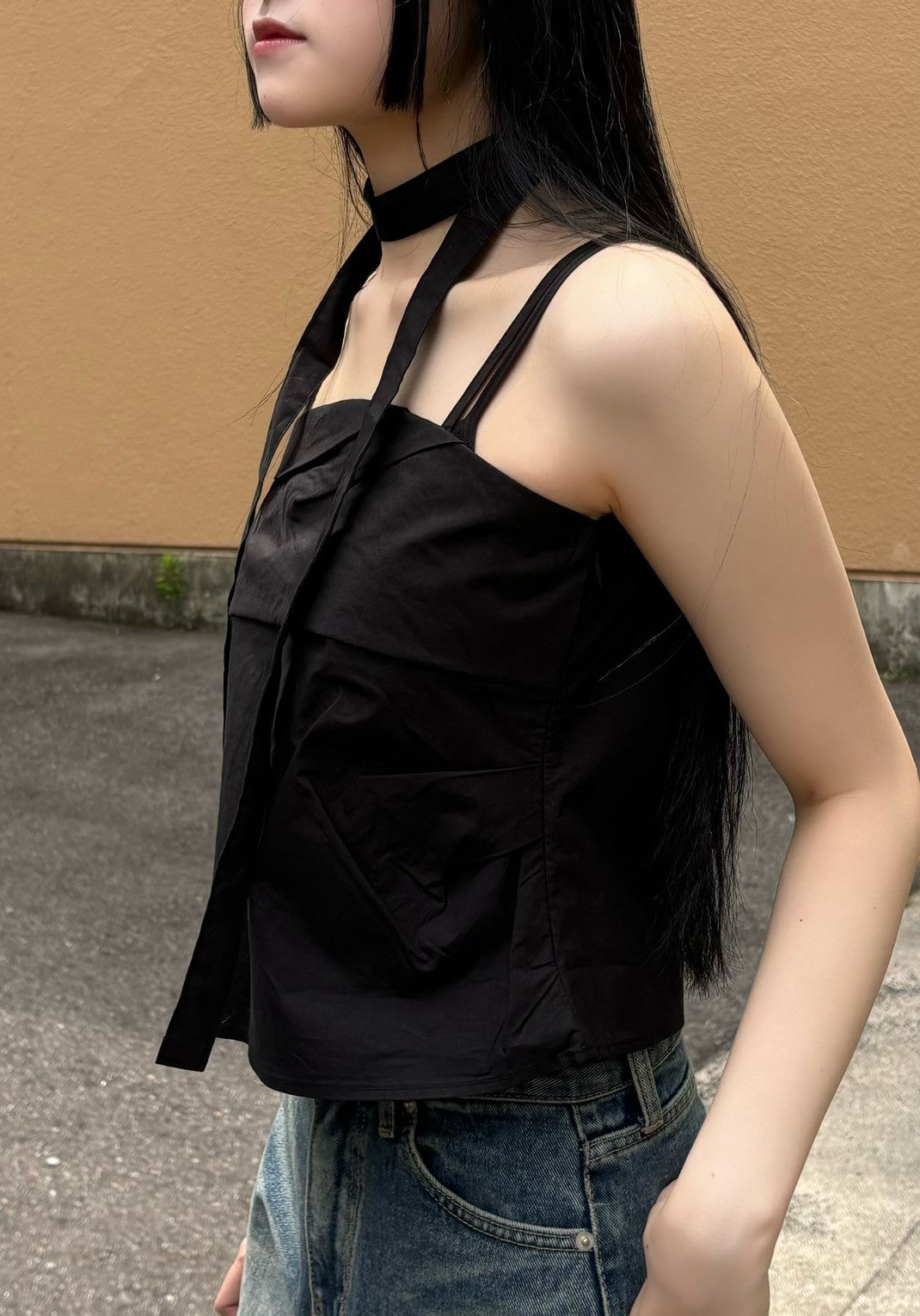 受注制【OaKS】choker set sleeveless blouse (3color)