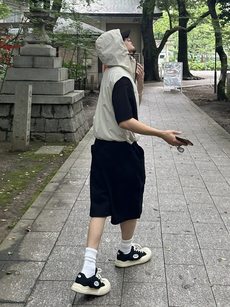 受注制【youll】double pocket sweat half pants (2color)